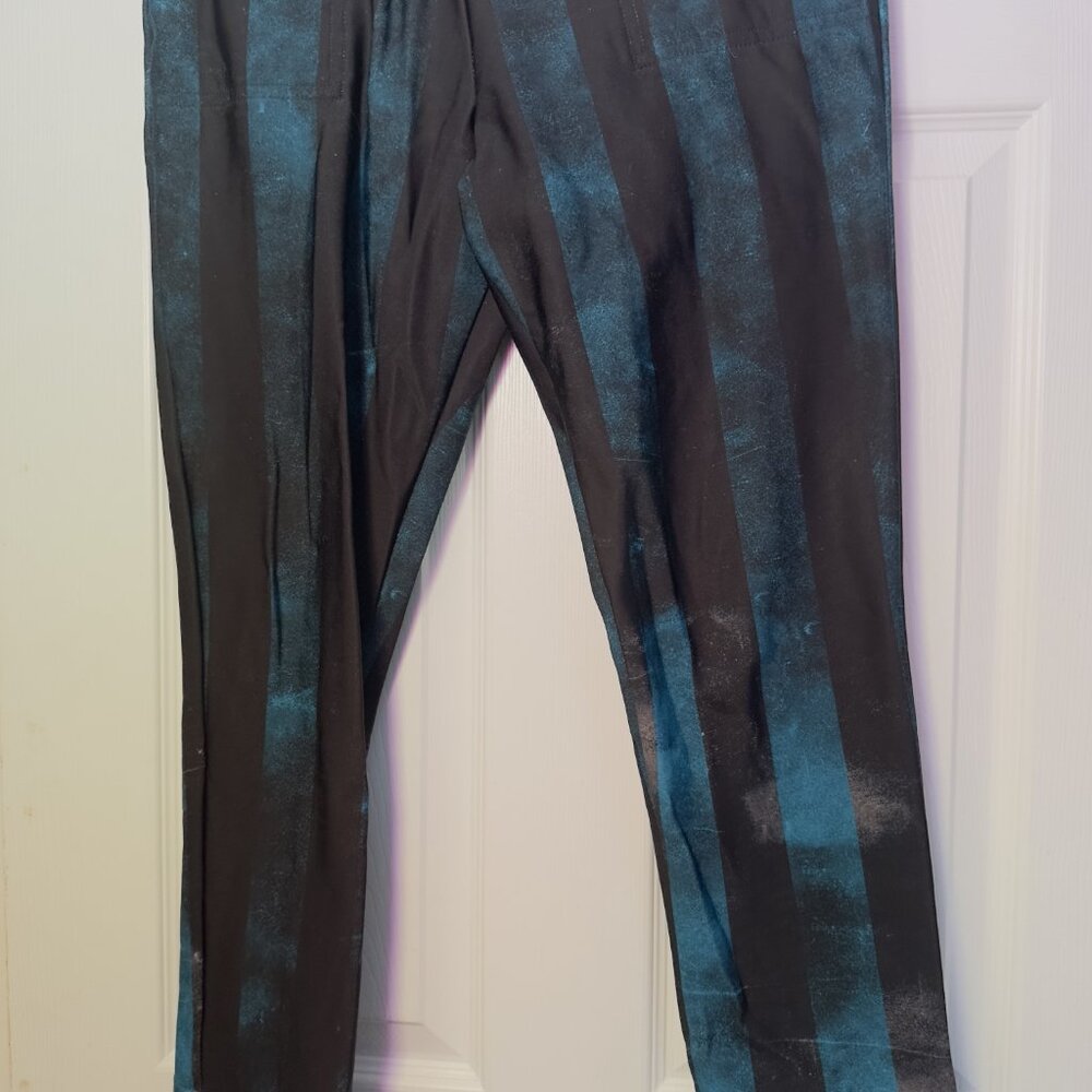 Decayed Stripes Blue Cuffed Pants - image 3